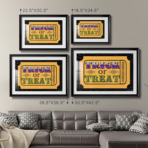 Trick or Treat Ticket - Modern Framed Art Print