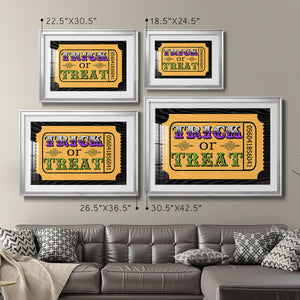 Trick or Treat Ticket - Modern Framed Art Print