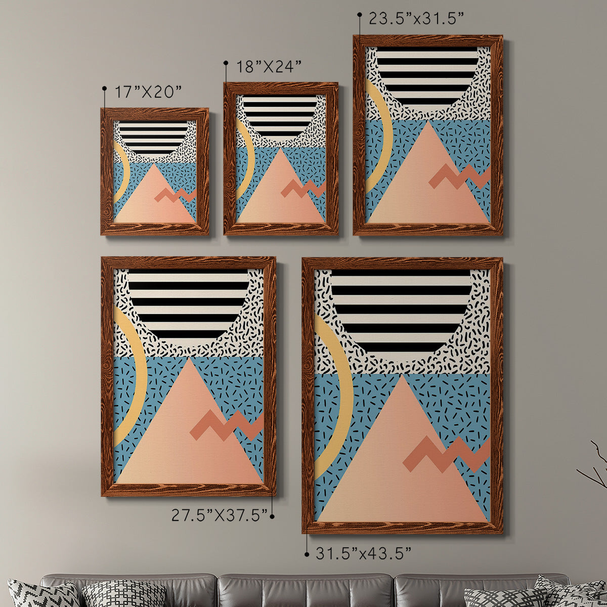 Modern Memphis I - Premium Framed Canvas 2 Piece Set - Ready to Hang