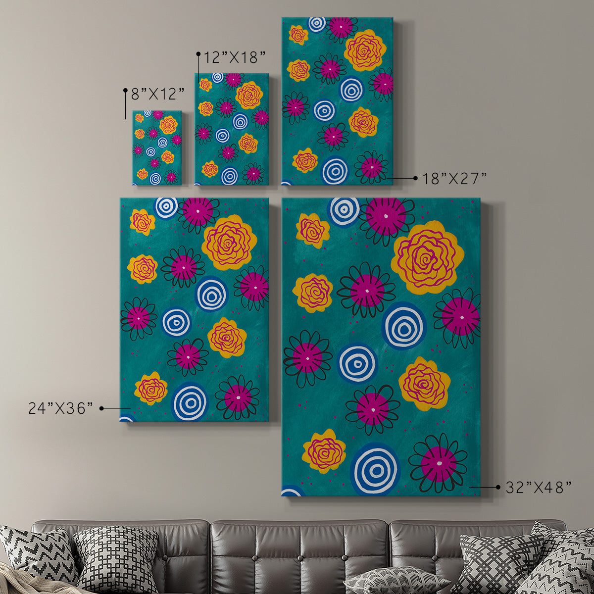 Flower Pop II Premium Gallery Wrapped Canvas - Ready to Hang