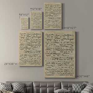 Vellum Songbook II Premium Gallery Wrapped Canvas - Ready to Hang