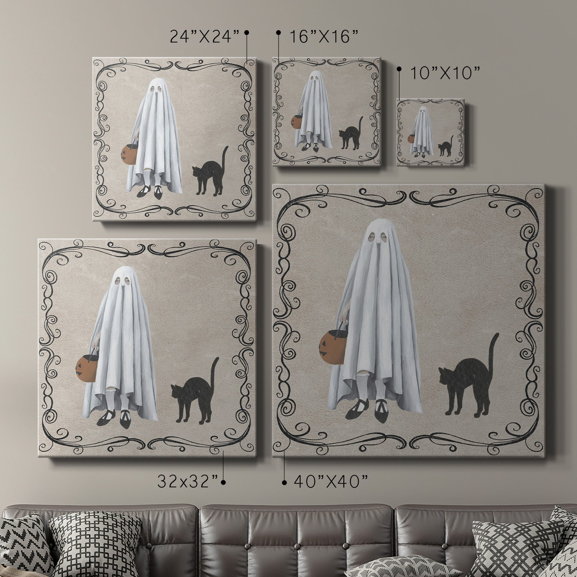 Vintage Halloween Collection F-Premium Gallery Wrapped Canvas - Ready to Hang