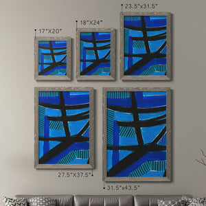 Involved Blues I - Barnwood Framed Canvas Set