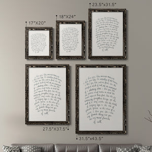 Letter to a Lover I - Barnwood Framed Canvas Set