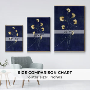 Indigo 1 - Framed Premium Gallery Wrapped Canvas L Frame - Ready to Hang