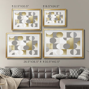 Modern Gold Reflections - Modern Framed Art Print