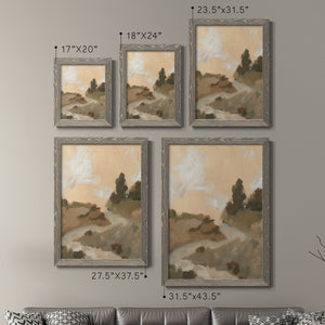 Hillside Walking Path I - Barnwood Framed Canvas Set
