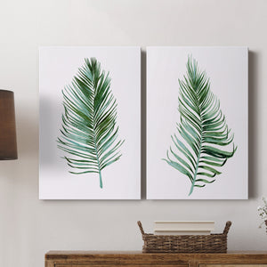 Sage Frond I Premium Gallery Wrapped Canvas - Ready to Hang - Set of 2 - 8 x 12 Each
