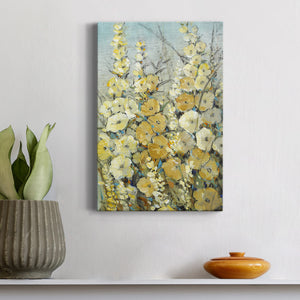Cluster of Hollyhock II Premium Gallery Wrapped Canvas - Ready to Hang