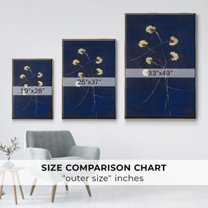 Indigo 2 - Framed Premium Gallery Wrapped Canvas L Frame - Ready to Hang