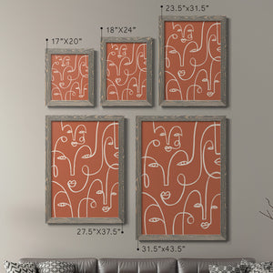 Connected Expressions I - Barnwood Framed Canvas Set