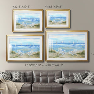 Seaside Escape - Modern Framed Art Print