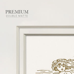 Sunning Mermaid II Premium Framed Print Double Matboard