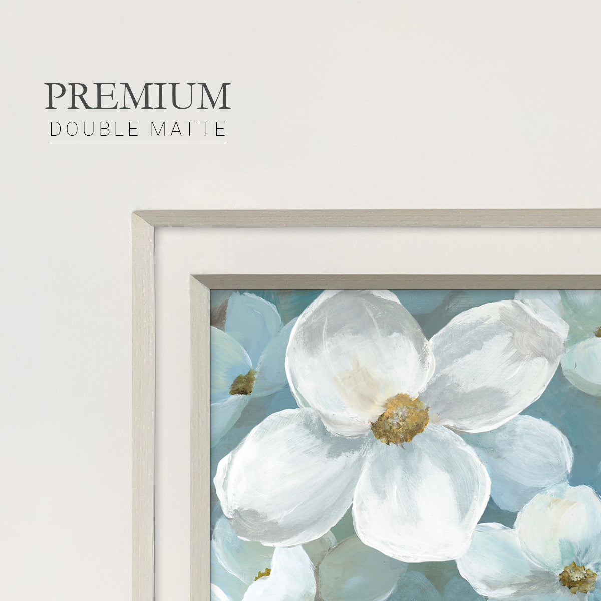 White Expression Premium Framed Print Double Matboard