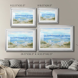 Seaside Escape - Modern Framed Art Print
