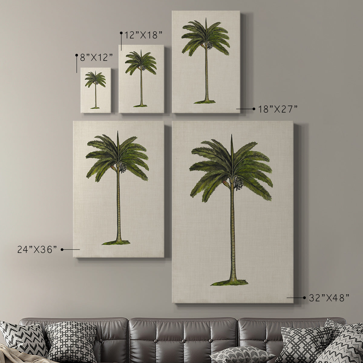 UA CH British Palms IV Premium Gallery Wrapped Canvas - Ready to Hang