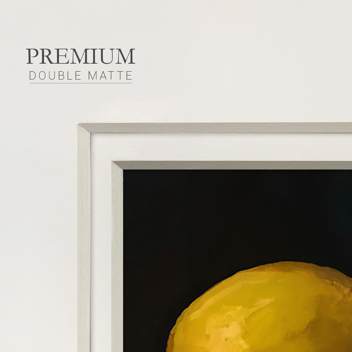Lonely Lemon Premium Framed Print Double Matboard