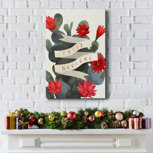 Flowering Christmas Cactus Collection B Premium Gallery Wrapped Canvas - Ready to Hang