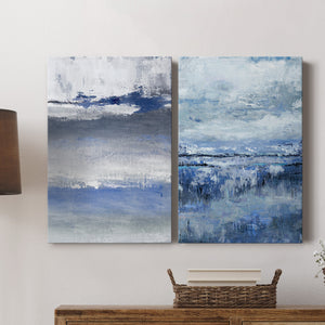 Soft Solace Indigo Premium Gallery Wrapped Canvas - Ready to Hang - Set of 2 - 8 x 12 Each
