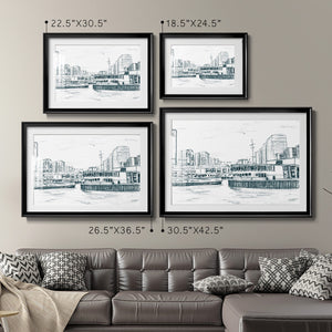 Ferryboats III - Modern Framed Art Print