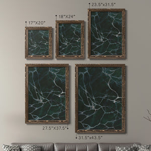 Jade Marble I - Barnwood Framed Canvas Set