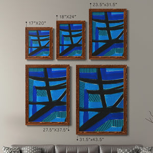 Involved Blues I - Barnwood Framed Canvas Set