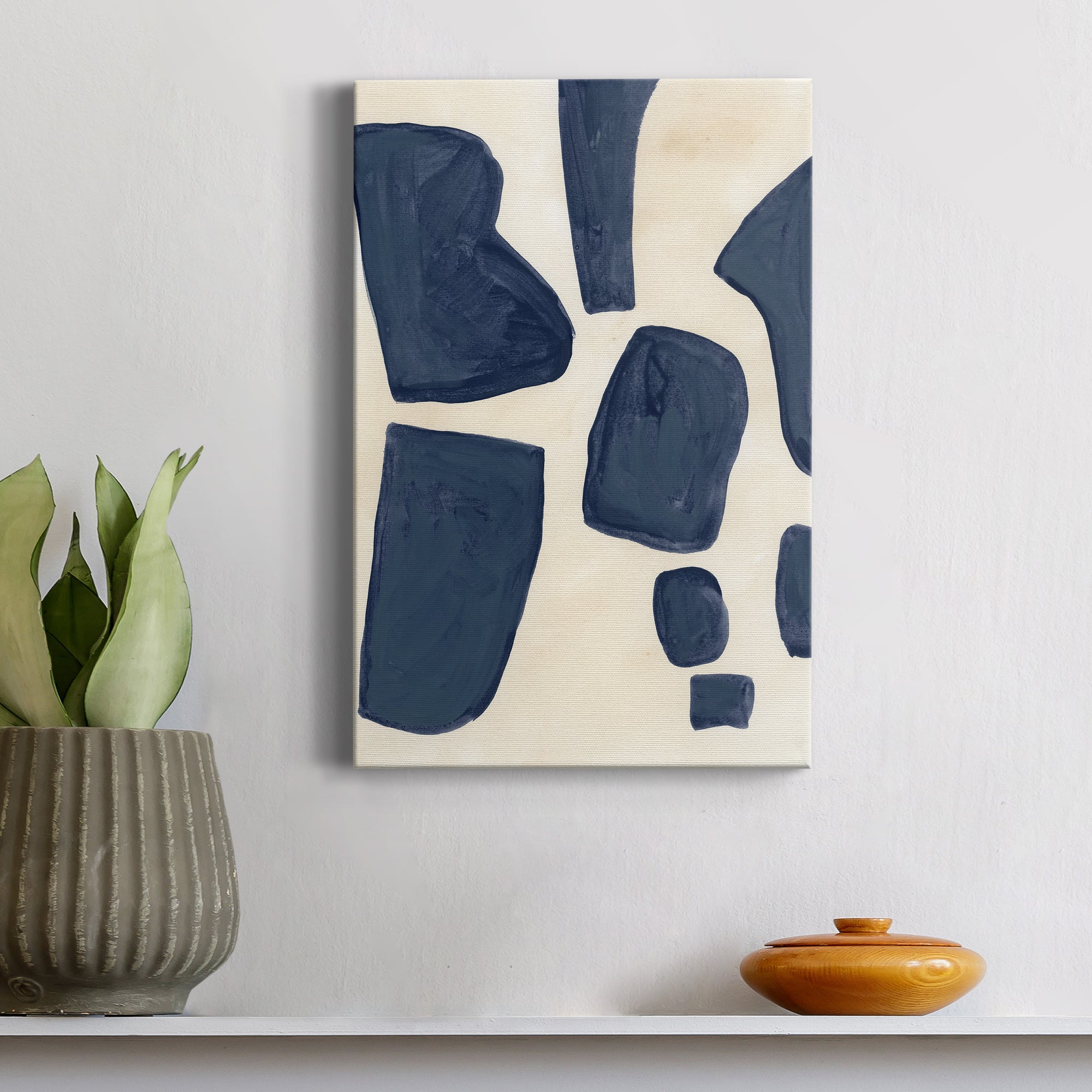 Blue Pieces I Premium Gallery Wrapped Canvas - Ready to Hang