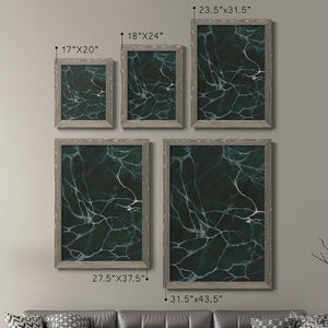 Jade Marble I - Barnwood Framed Canvas Set