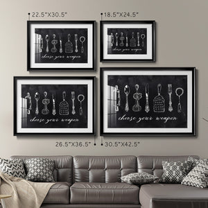 Choose Your Weapon - Modern Framed Art Print