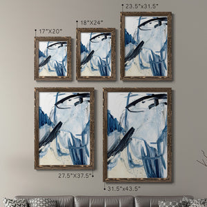 Indigo Swash I - Premium Framed Canvas 2 Piece Set - Ready to Hang