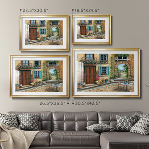 Tuscan Courtyard - Modern Framed Art Print