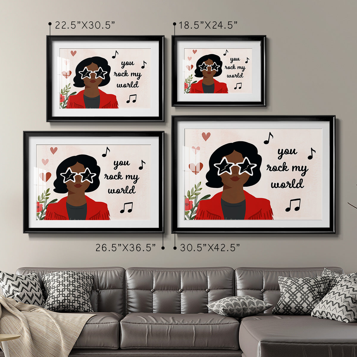 Darling Valentine Collection A Premium Framed Print - Ready to Hang