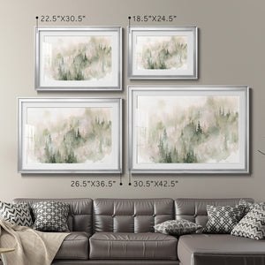 Misty Mountain Sides - Modern Framed Art Print