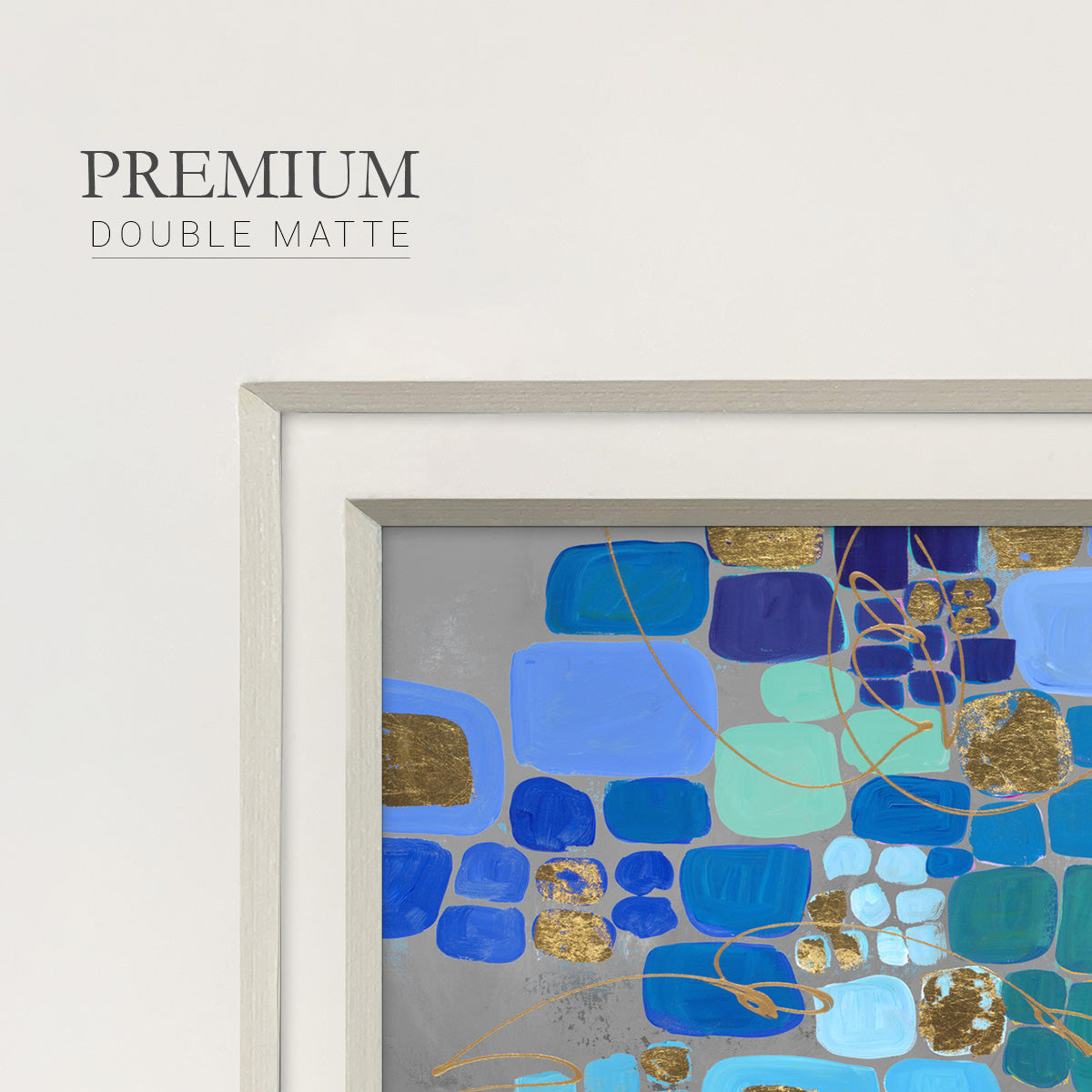 Blue Love Premium Framed Print Double Matboard