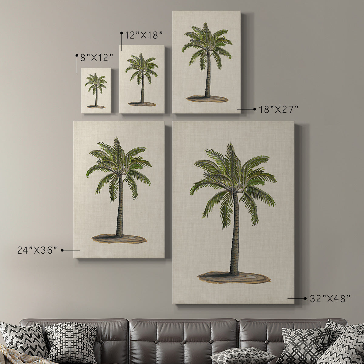 UA CH British Palms I Premium Gallery Wrapped Canvas - Ready to Hang