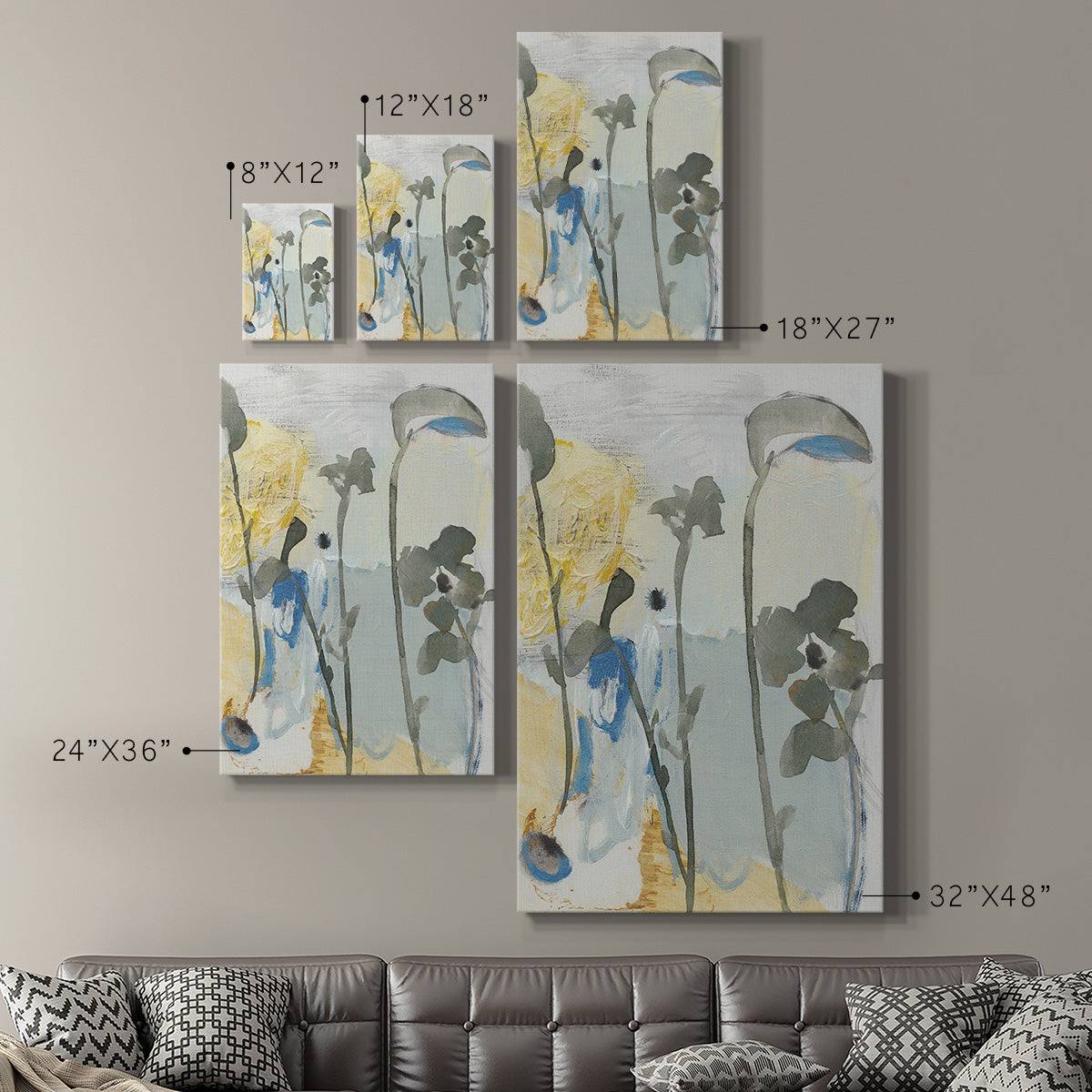 Moody Floral I Premium Gallery Wrapped Canvas - Ready to Hang