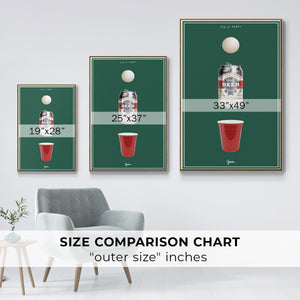 Fig. A: Party - Framed Premium Gallery Wrapped Canvas L Frame - Ready to Hang