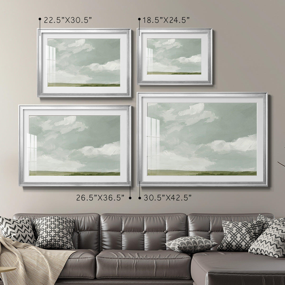 Gray Stone Sky II Premium Framed Print - Ready to Hang