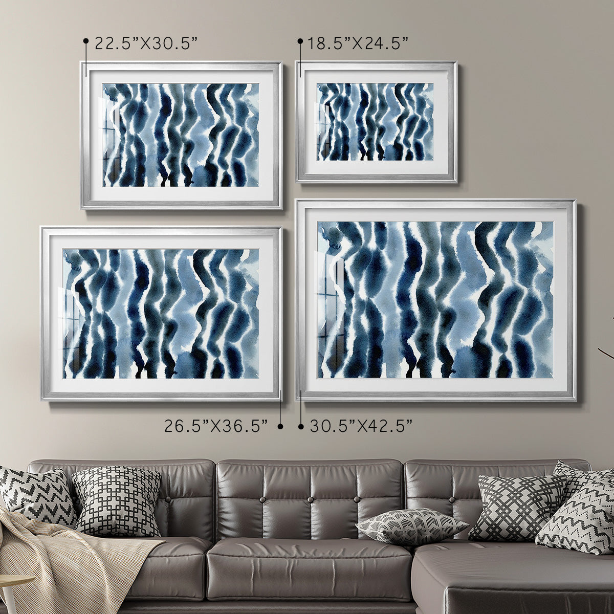 True Blue Wave I Premium Framed Print - Ready to Hang