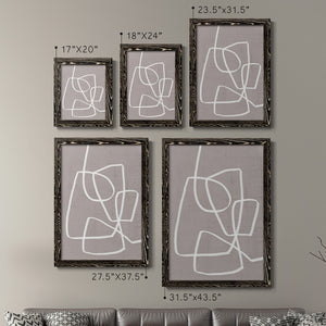 Linen Roundabout I - Barnwood Framed Canvas Set