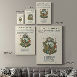 Printed Embellished Bookplate III Premium Gallery Wrapped Canvas - Ready to Hang