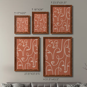 Connected Expressions I - Barnwood Framed Canvas Set