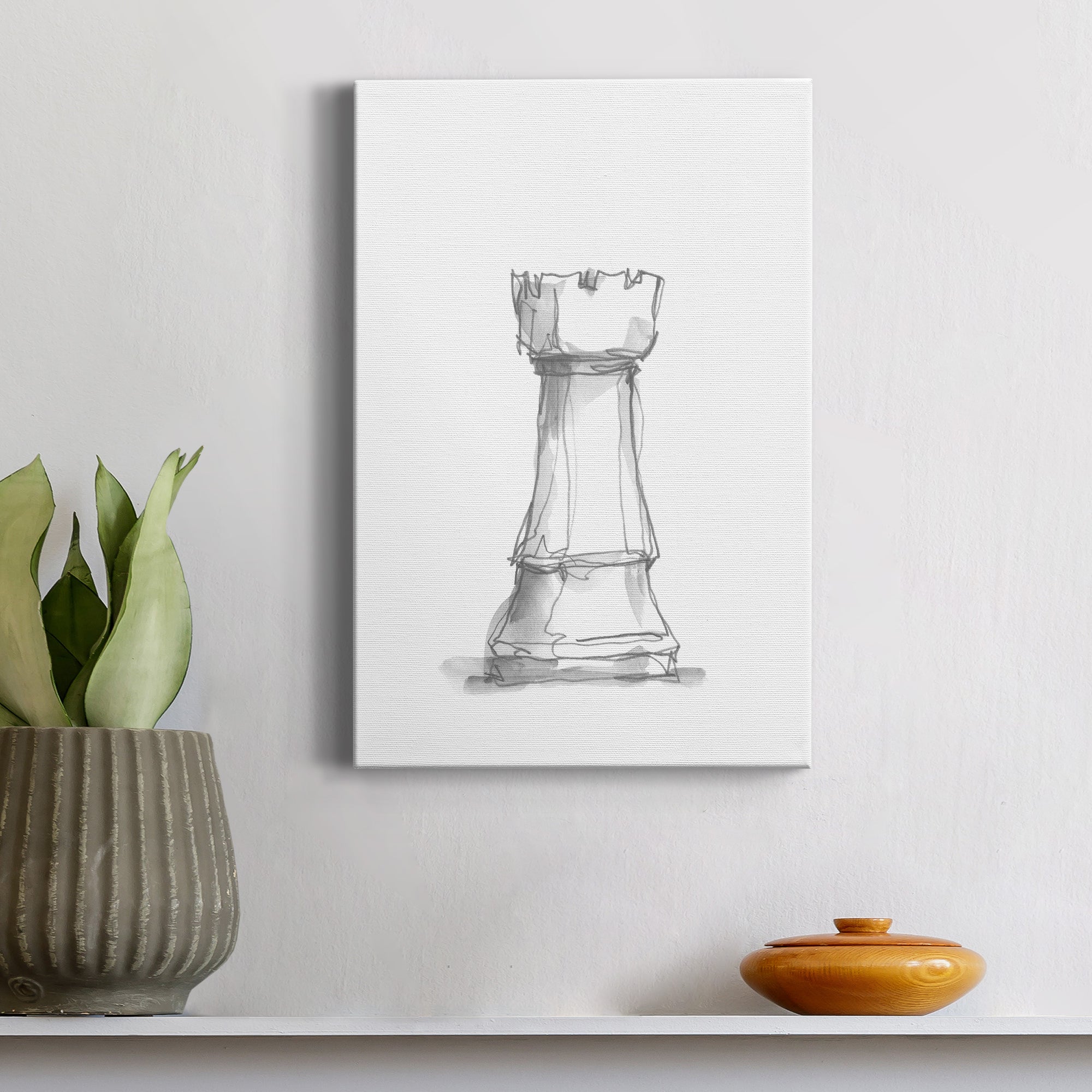 Chess Piece Study V Premium Gallery Wrapped Canvas - Ready to Hang
