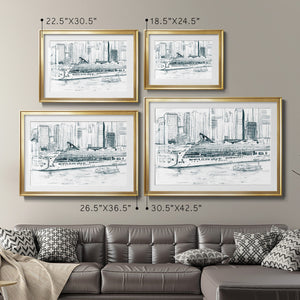 Ferryboats II - Modern Framed Art Print