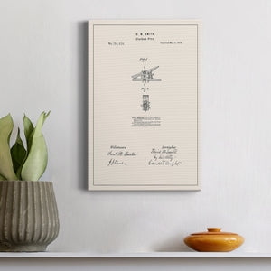 Laundry Patent II Premium Gallery Wrapped Canvas - Ready to Hang