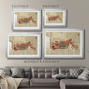 Vintage Red - Modern Framed Art Print
