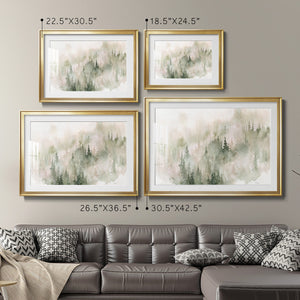 Misty Mountain Sides - Modern Framed Art Print