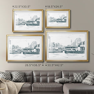 Ferryboats III - Modern Framed Art Print
