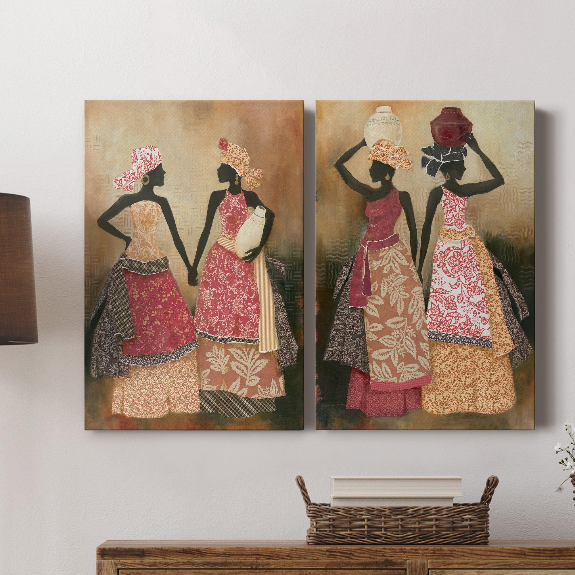 Village Women I Premium Gallery Wrapped Canvas - Ready to Hang