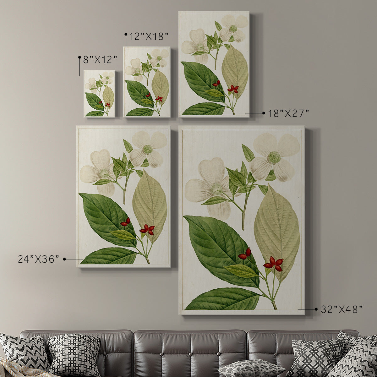 Antique Flowering Trees III Premium Gallery Wrapped Canvas - Ready to Hang